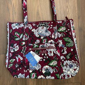 Maroon Iconic Vera Bradley Tote Bag